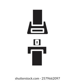Seat Belt icon Vector flat thin line illustration
