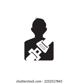 seat belt icon vector illustration symbol design