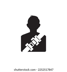 seat belt icon vector illustration symbol design
