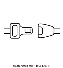 seat belt icon. vector logo