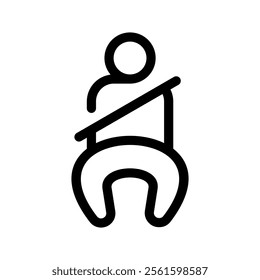 Seat Belt Indicator Icon Vector Symbol Design Illustration