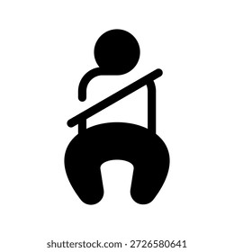 Ilustração de design de símbolo de vetor de ícone de cinto de segurança