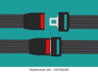 Seat belt sign vector flat icon