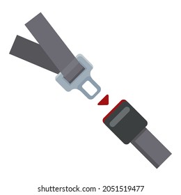 Seat Belt Vector Flat Color Icon