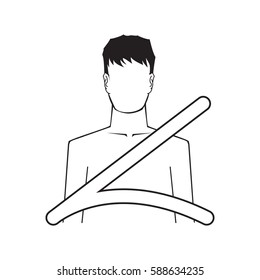 Seat belt vector flat icon