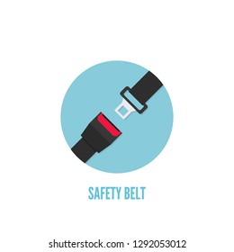 Seat Belt vector icon isolated. Safety of movement on car, airplane.