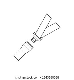 Seat Belt vector icon isolated on white background. Safety of movement on car, airplane.