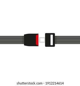 Seat Belts . Flat Design. Vector Illustration
