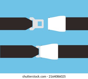 Seat belts flat icon, simple vector illustration