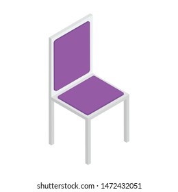 Seat  chair vector in isometric design 