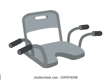 Seat or commode for disabled isolated on white backdrop. Medical hospital equipment for senior people, handicapped and sick person with restricted abilities. Vector flat cartoon illustration