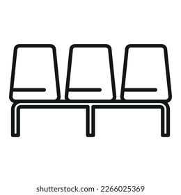 Setzen Sie komplexe Symbol-Umrandungsvektor. Wartebereich. Sitzecke