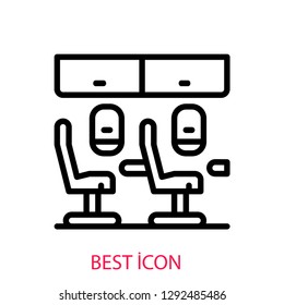 Seat concept line icon. Simple element illustration. Seats concept outline symbol design. Can be used for web and mobile UI/UX . Modern vector style. 