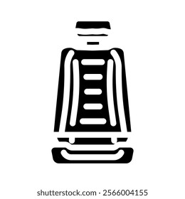 seat cover accessory glyph icon vector. seat cover accessory sign. isolated symbol illustration