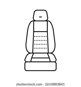 seat cover accessory line icon vector. seat cover accessory sign. isolated contour symbol black illustration