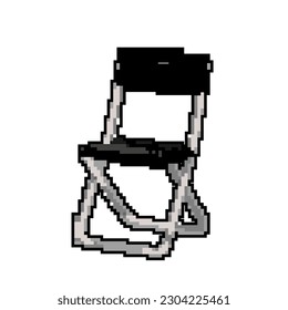 seat folding chair game pixel art retro vector. bit seat folding chair. old vintage illustration