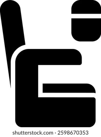 seat glyph icon illustration vector