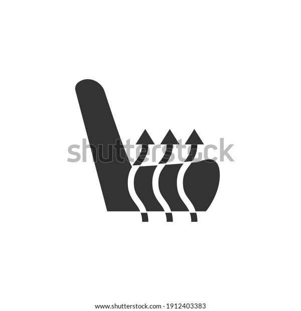 Seat\
heating icon in simple design. Vector\
illustration