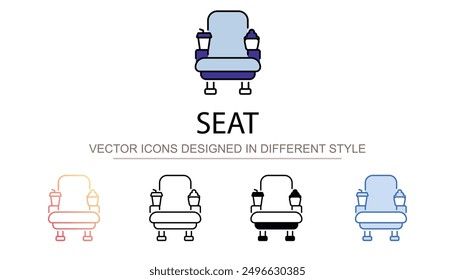 Seat icon design with white background stock illustration