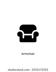 Seat icon. Sit on the couch. Home decoration. Isolated vector illustration