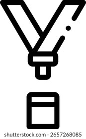 Icono de asiento. Diseño De Estilo Lineal Delgado Aislado Sobre Fondo Blanco