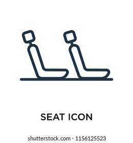 Seat icon vector isolated on white background, Seat transparent sign , line symbol or linear element design in outline style