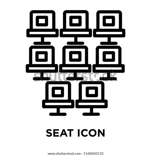 Seat icon\
vector isolated on white background, Seat transparent sign , line\
and outline elements in linear\
style