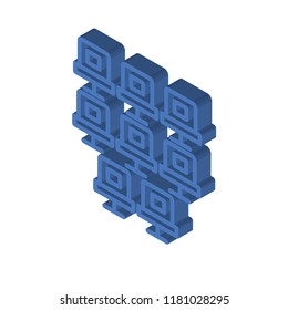 Seat isometric left top view 3D icon