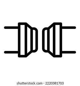 Seat lock icon outline vector. Car safety. Drive road