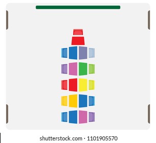 Seat map of Children  Classroom show table and chair Vector