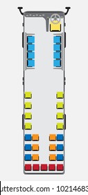 Seat Map of Metro or City Bus  Vector and Illustration