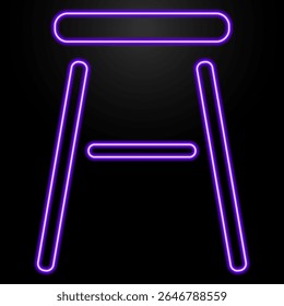 seat neon sign, modern glowing banner design, colorful modern design trends on black background. Vector illustration.