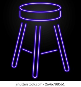 seat neon sign, modern glowing banner design, colorful modern design trends on black background. Vector illustration.