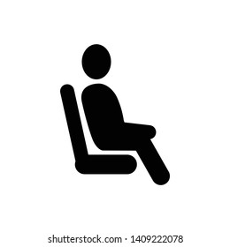 Seat, Passenger, Sitting Sign Icon