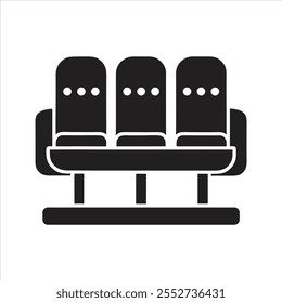 Seat for people who are disabled or less able to stand. Elderly patient icon