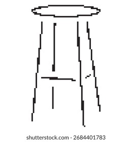 Icono de píxel de asiento, 8 bits. Ilustración vectorial aislada.