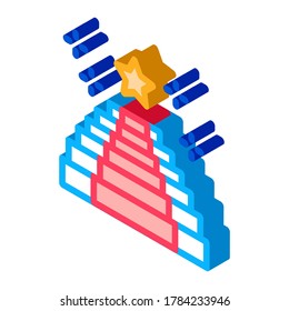 seat place event icon vector. isometric seat place event sign. color isolated symbol illustration
