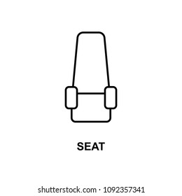 seat place icon. Element of simple web icon with name for mobile concept and web apps. Thin line seat place icon can be used for web and mobile on white background