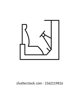 Seat, racing game, controller. On white background.