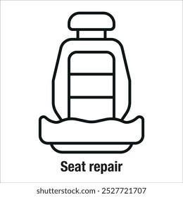 Seat repair icon - Editable stroke