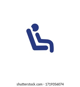 Diseño vectorial del icono de reserva del asiento