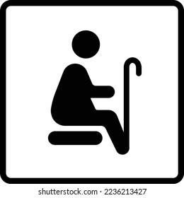 
Seat symbol for the elderly