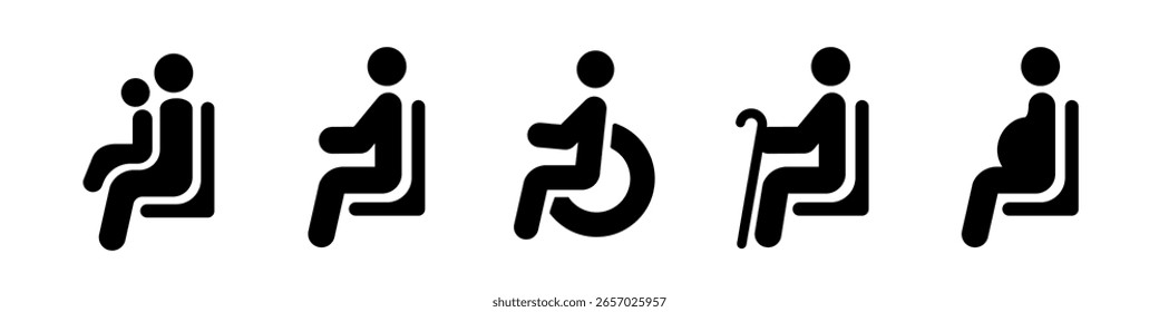 Seat symbol. Seating area vector icon