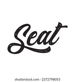 seat text on white background.