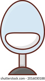 seat vector flat color icon