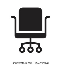 seat vector glyph flat icon 