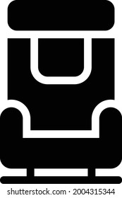 seat vector glyph flat icon