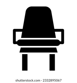 Icono De Glifo Vector De Asiento Para Uso Personal Y Comercial.
