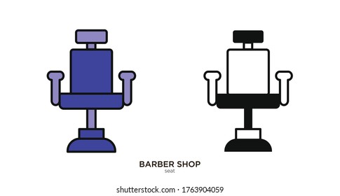 Seat vector illustration lineal color and filled design