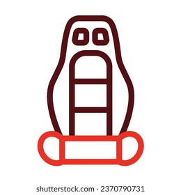 Seat Vector Thick Line Two Color Icons For Personal And Commercial Use.
